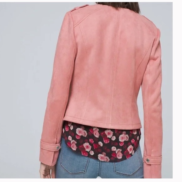 WHBM FAUX SUEDE MOTO JACKET - Picture 2 of 13